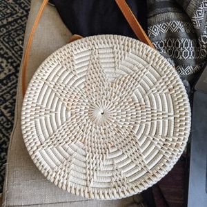 Handmade white bag from Bali